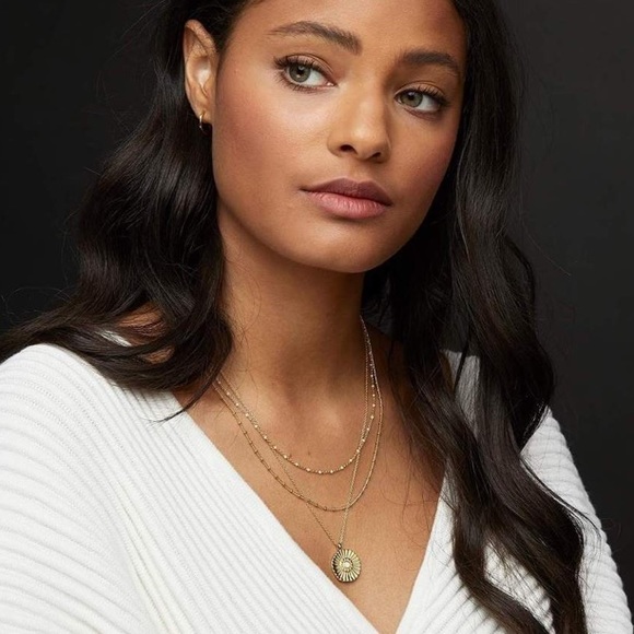 Gorjana NWT Sunburst Coin Adjustable Necklace Gold - Picture 8 of 14